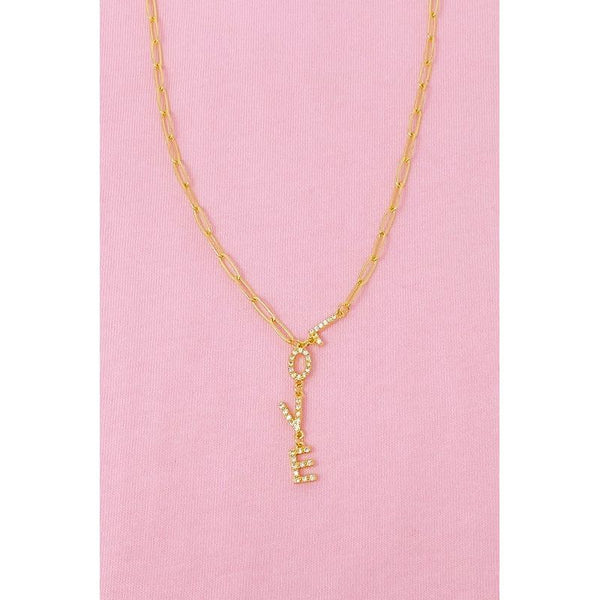 The Love Gold Dangle Necklace
