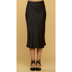 Pre-Order The Mary Black Satin Midi Skirt