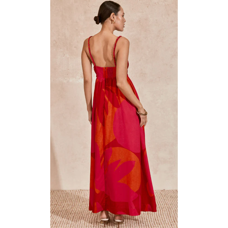 The Riviera Red Print Maxi Dress