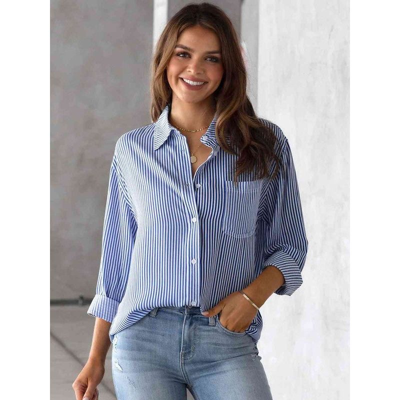 The Striped Collared Shirt In Blue, Pink, Green, Sand or Lavender