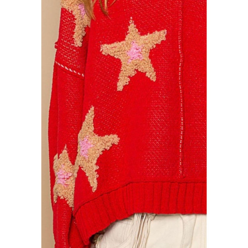 The Star Patch Red Sweater