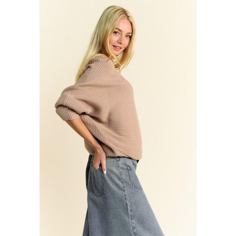 The Hayden Camel Batwing Sleeve Sweater