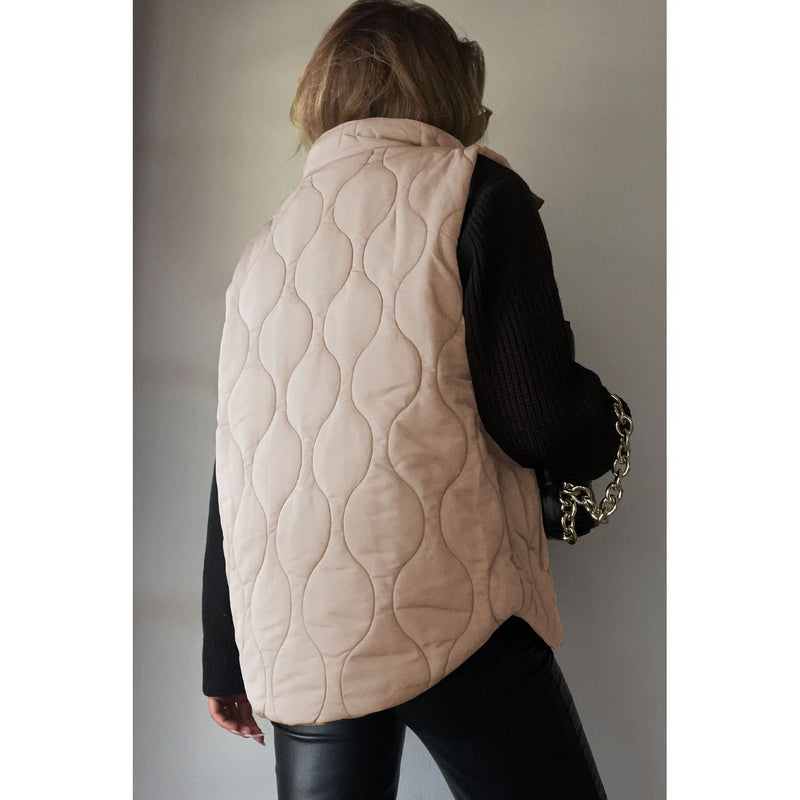 The Replay Quilted Collared Neck Vest with Pockets in Several Colors