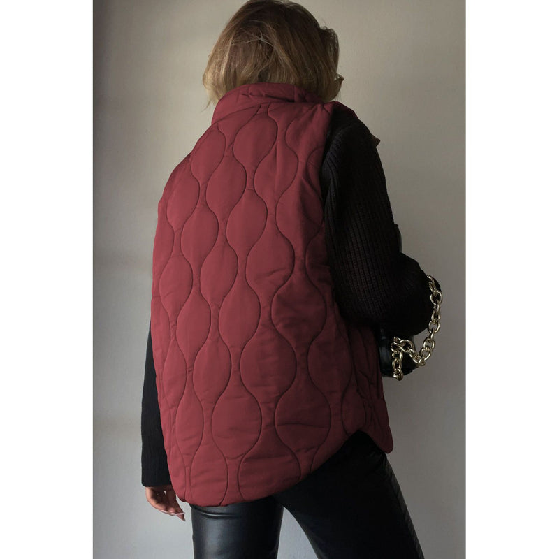 The Replay Quilted Collared Neck Vest with Pockets in Several Colors