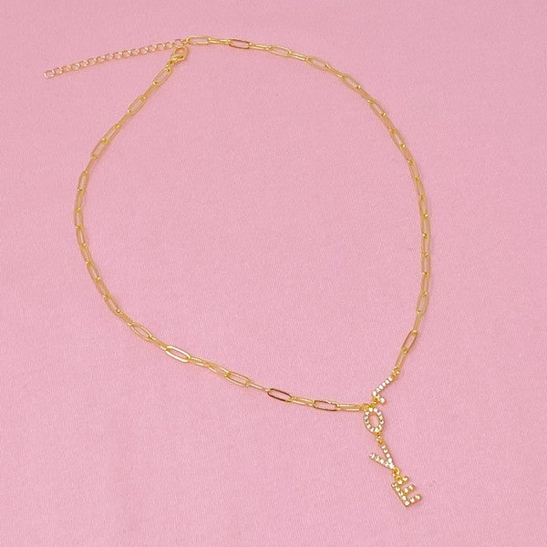 The Love Gold Dangle Necklace