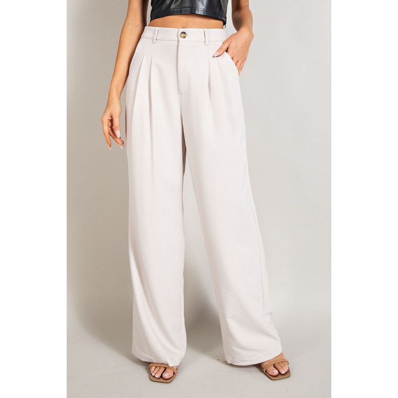 The Everywhere Full Leg Trouser Pants in Khaki, Black, Or Cream