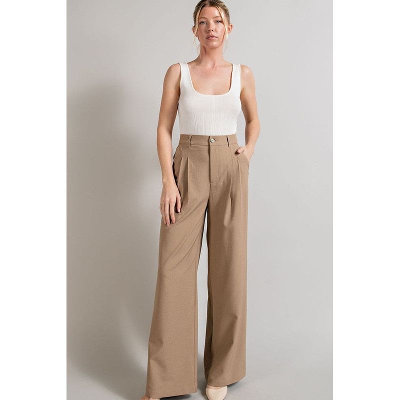 The Everywhere Full Leg Trouser Pants in Khaki, Black, Or Cream