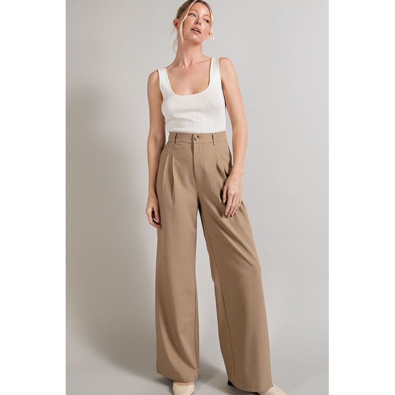 The Everywhere Full Leg Trouser Pants in Khaki, Black, Or Cream