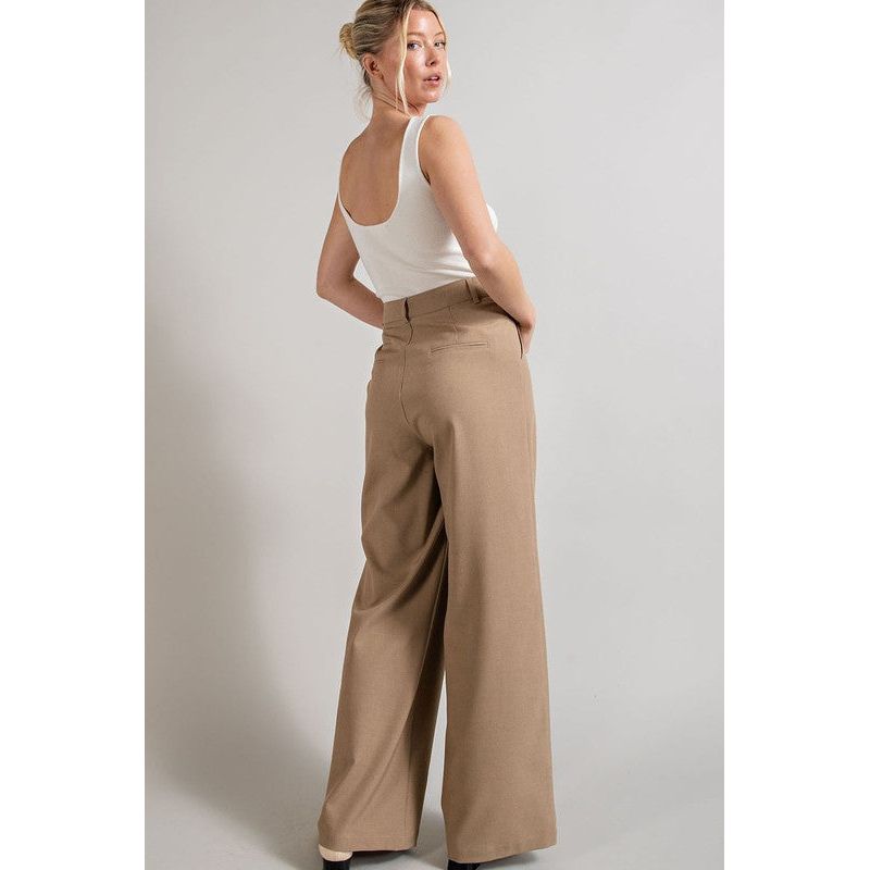 The Everywhere Full Leg Trouser Pants in Khaki, Black, Or Cream