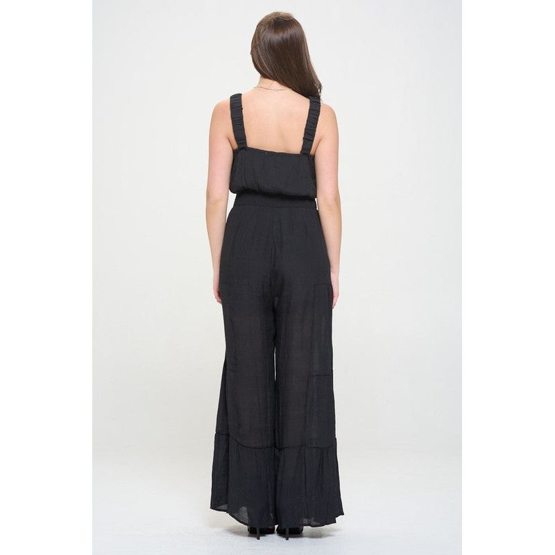 The Tiered Black Wide Leg Jumpsuit