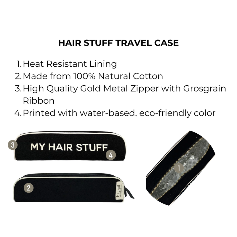 The Hair Stuff Black Travel Case