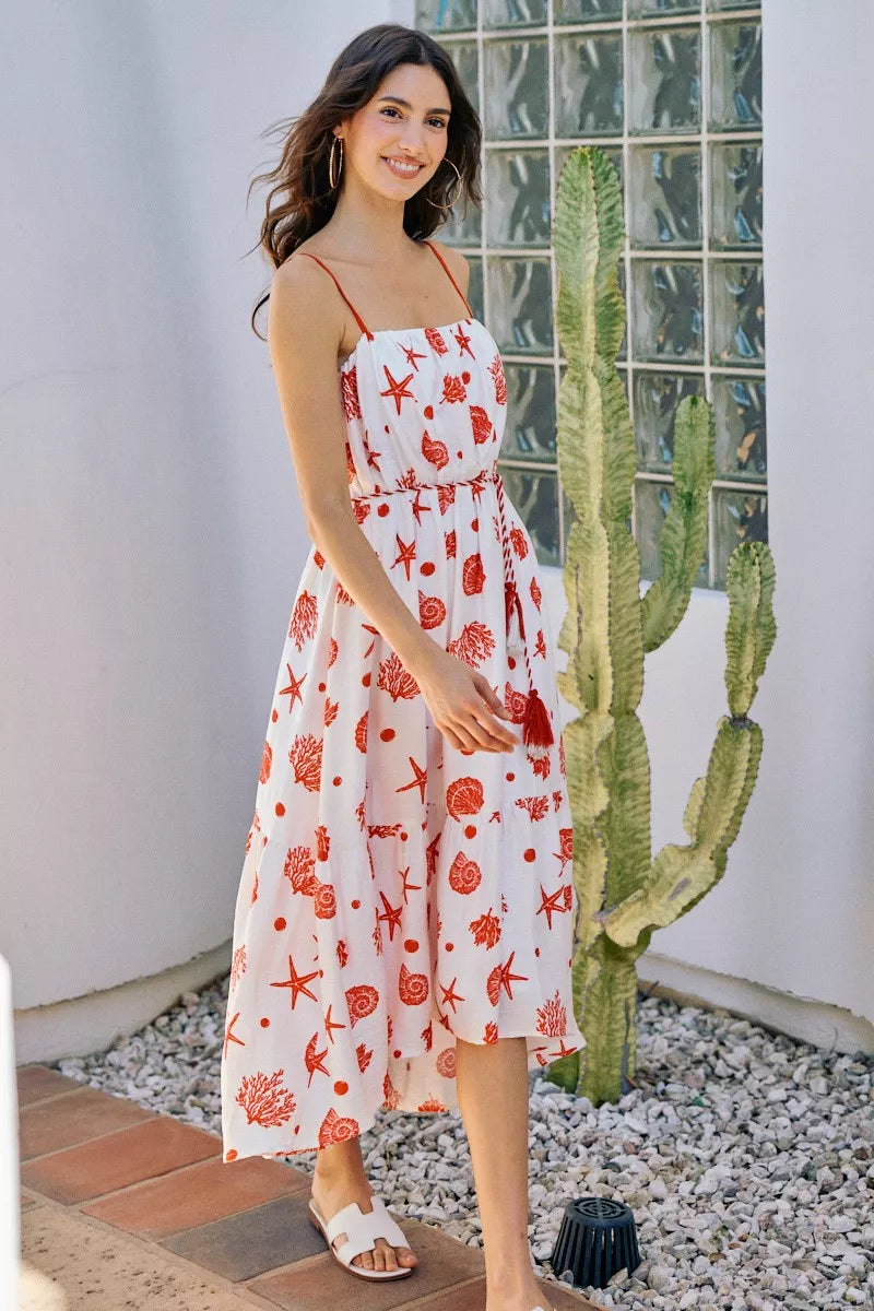 shell design dress Seashell Navy Printed Mini Dress | Trendy Women's Dress