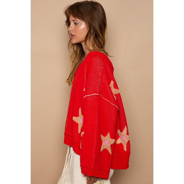 The Star Patch Red Sweater