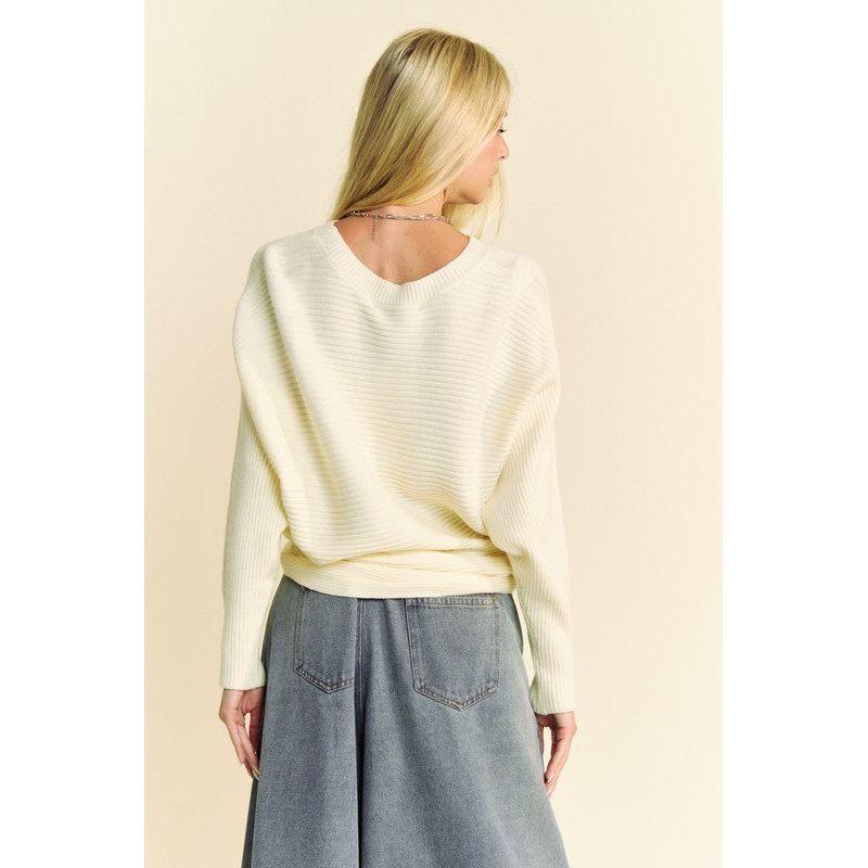 The Hayden Cream Batwing Sleeve Sweater