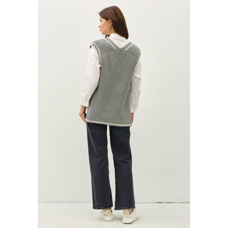 The Yale Gray Knit Vest