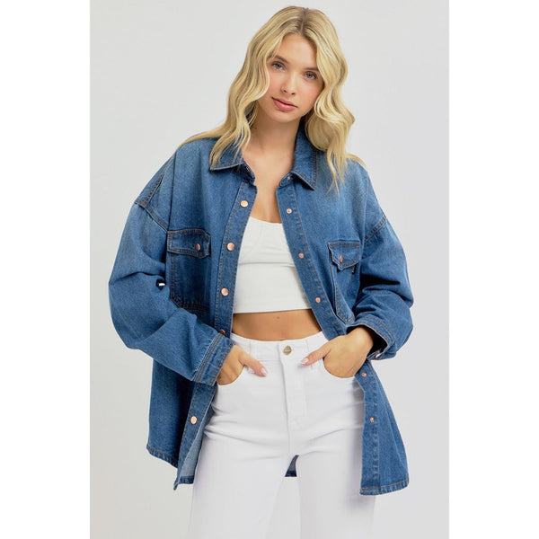 The Nashville Denim Snap Down Shacket