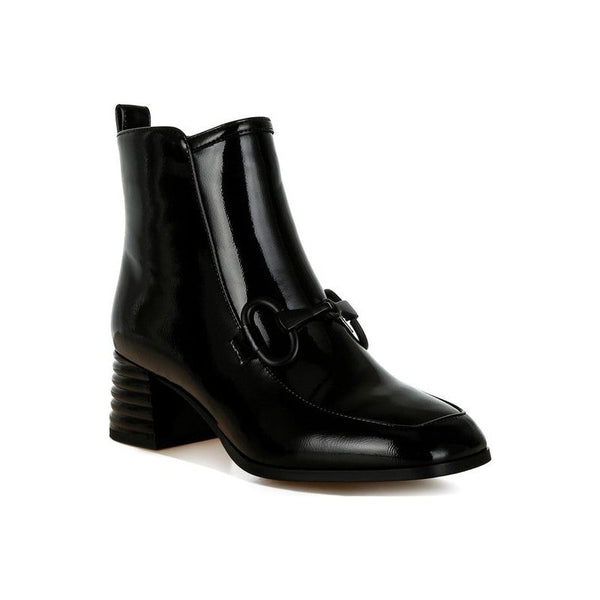 Daily Deal The Horsebit Textured Block Heel Ankle Booties