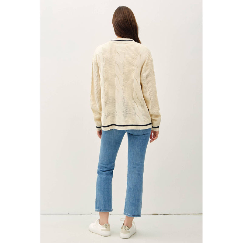 The Ivy League Cream Cardigan