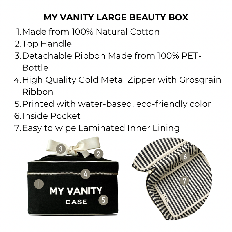 The Vanity Black Large Beauty Case