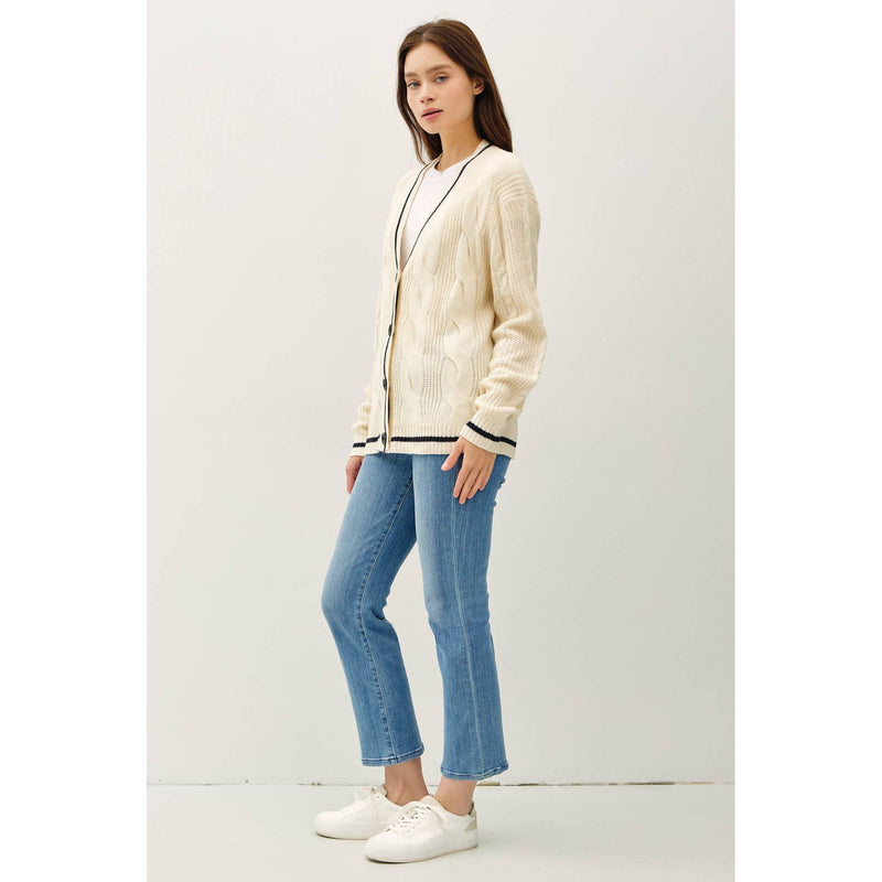 The Ivy League Cream Cardigan