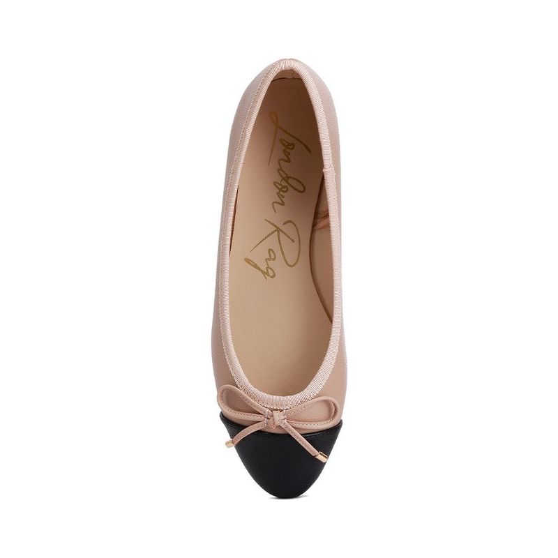 The Coco Beige/Black Two Tone Ballet Flats