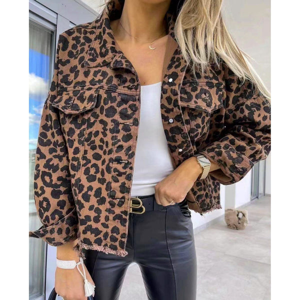 The Leopard Print Denim Jacket