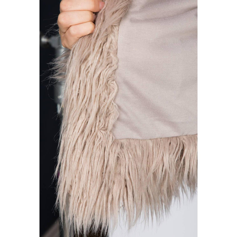 The Palermo Taupe Fur Trim Jacket