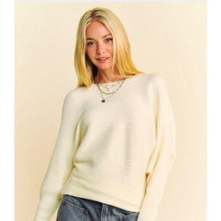 The Hayden Cream Batwing Sleeve Sweater