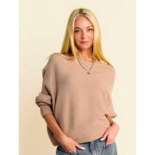 The Hayden Camel Batwing Sleeve Sweater