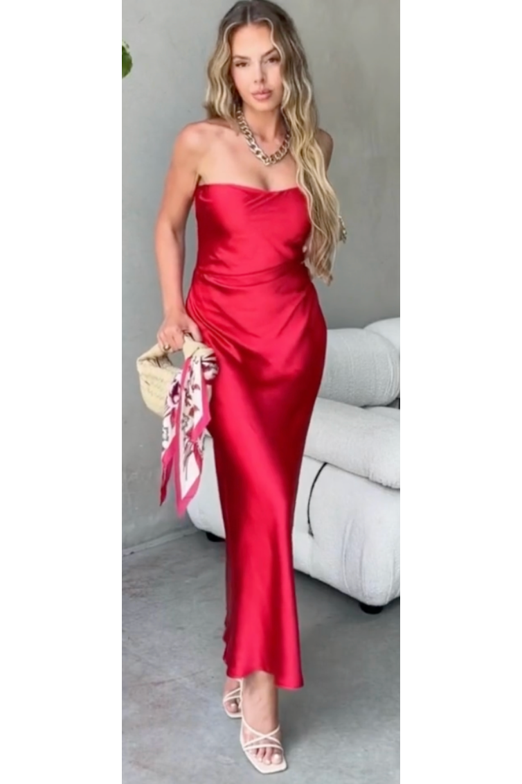 athena satin maxi dress Athena Maxi Dress