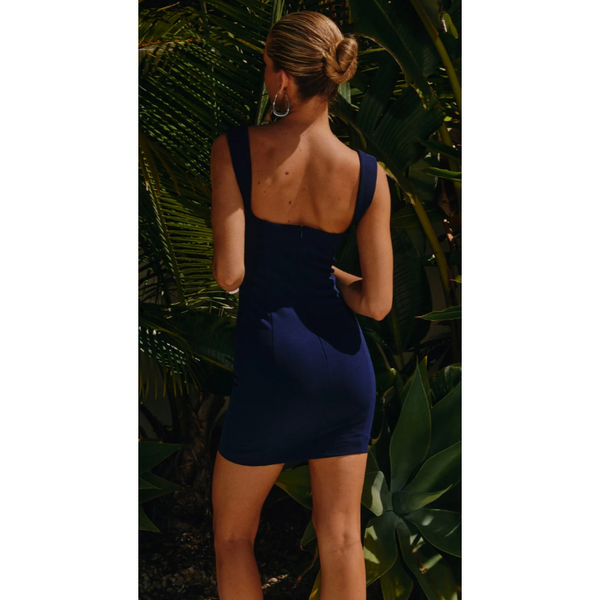 The Cassy Navy Mini Dress