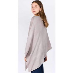 The Lizzie Taupe Lightweight Poncho