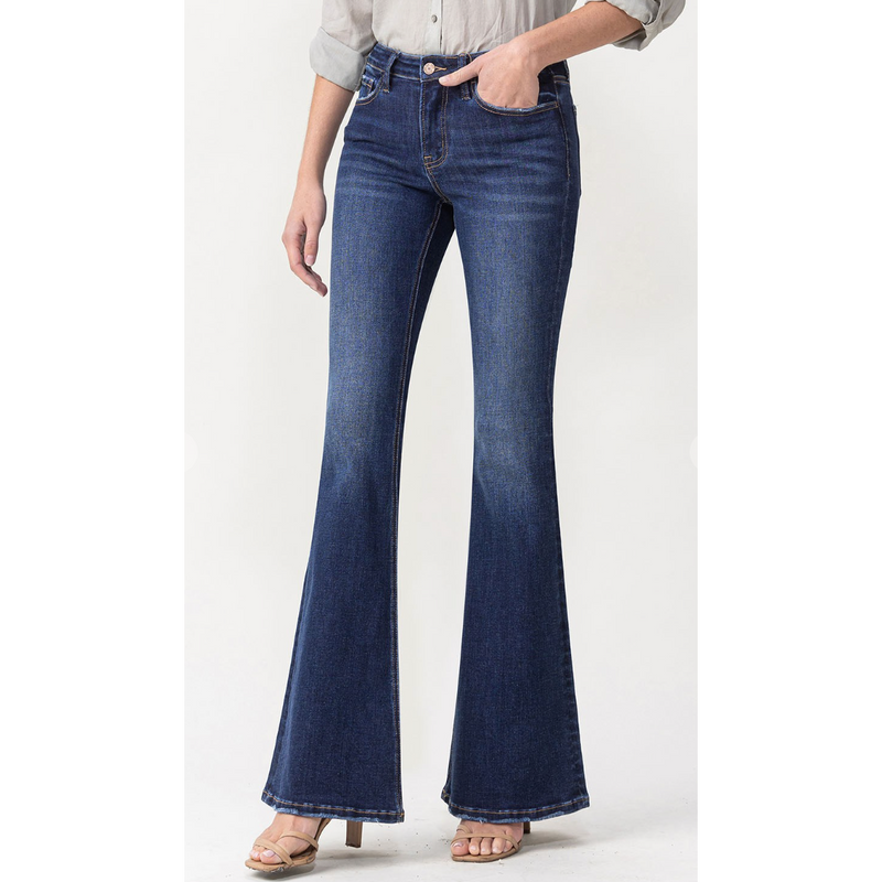 The Lovergirl Mid Rise Stretch Flare Jeans