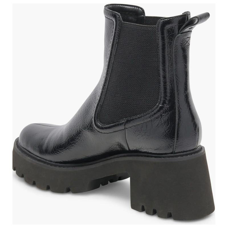 The Dolce Vita Hawk H20 Midnight Black Waterproof Crinkle Patent Boots