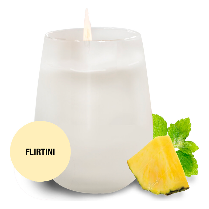 The Flirtini 12 OZ  Candle in a Stemless Wine Glass