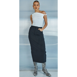 The Lorena Black Midi Skirt