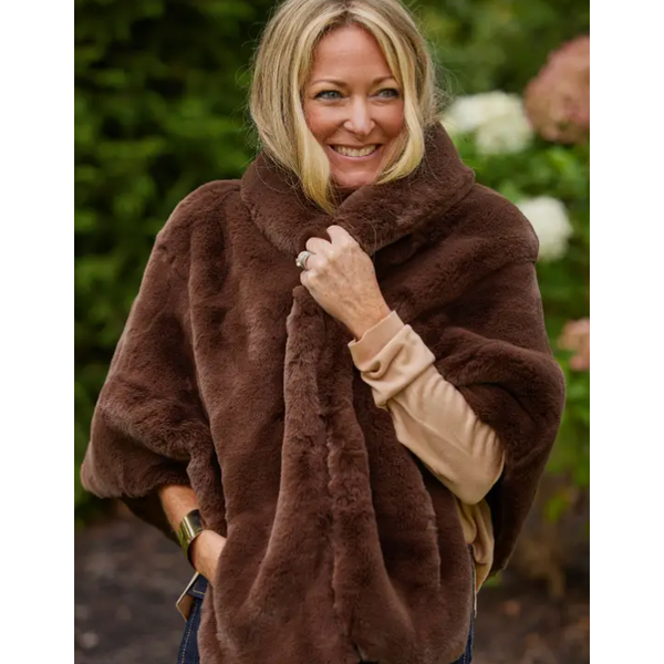 The Collins Chocolate Brown Capelet