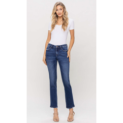 The Belmont Mid Rise Straight Stretch Jeans