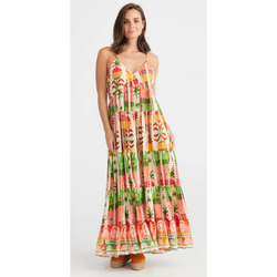 The Soleil Multi Color Tropical Print Maxi Dress