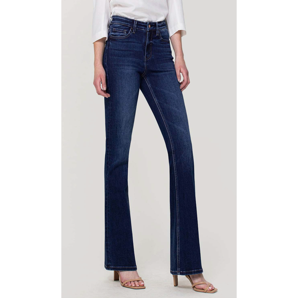 The Harlow Dark High Rise Stretch Straight Jeans