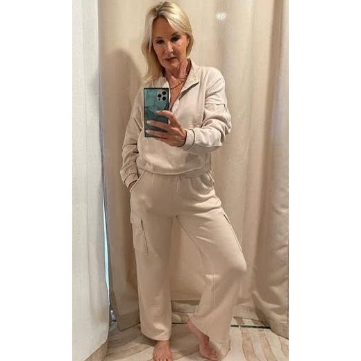 The Billie Beige Cashmere Fleece Luxe Loungewear Set