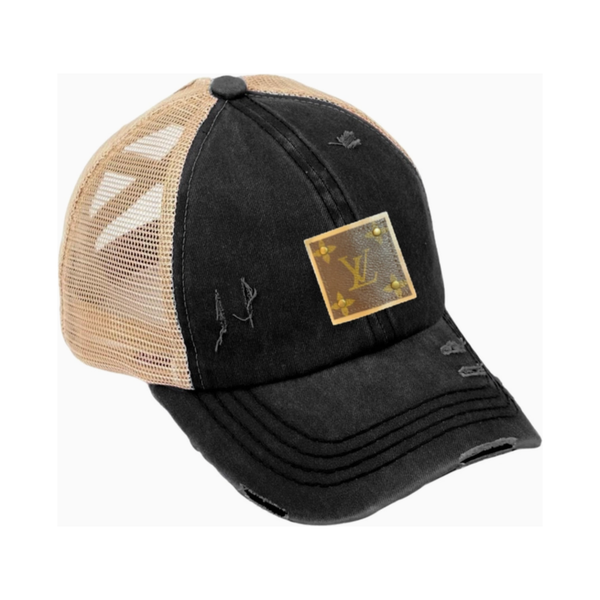 The Upcycled Louis Vuitton Baseball Cap in Black, Pink Or Beige