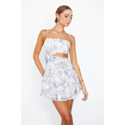 The Adelaide Blue Floral Mini Dress