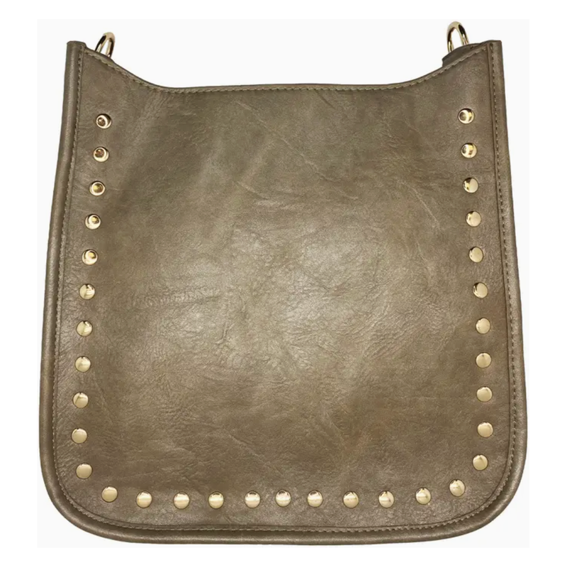 The Chelsea Gold Vegan Leather Messenger Handbag