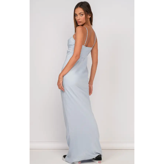 The Anna Light Blue Slip Maxi Dress