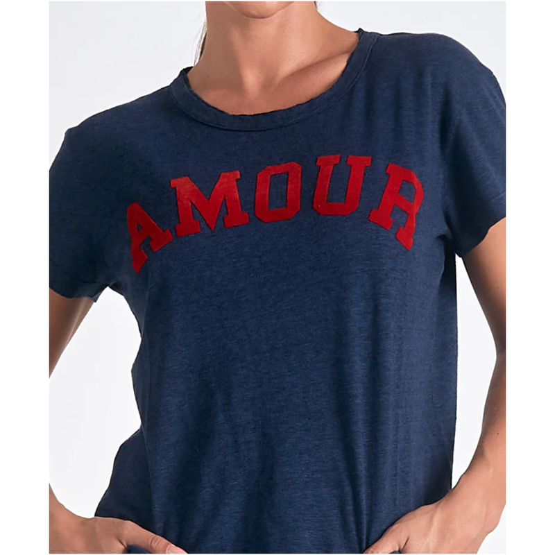 The Amour Navy/Red Crew Neck T-Shirt