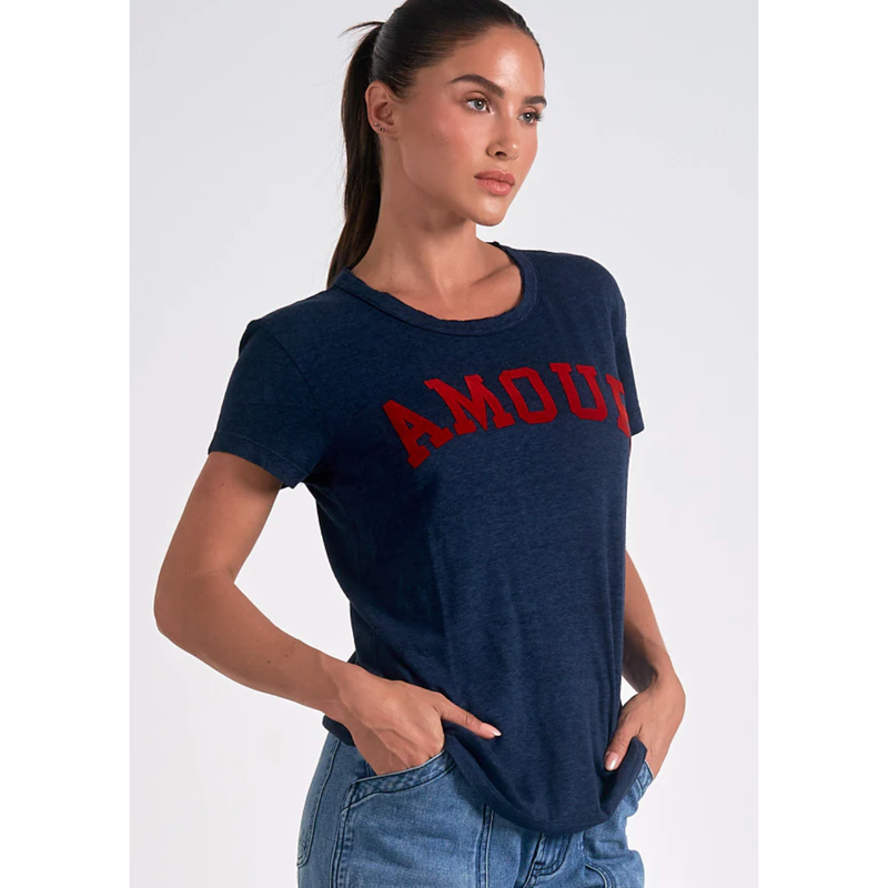 The Amour Navy/Red Crew Neck T-Shirt