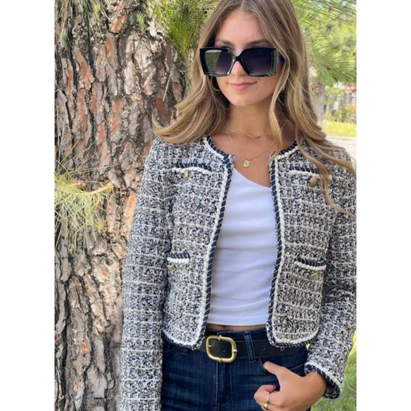 The Cora Navy Tweed Jacket