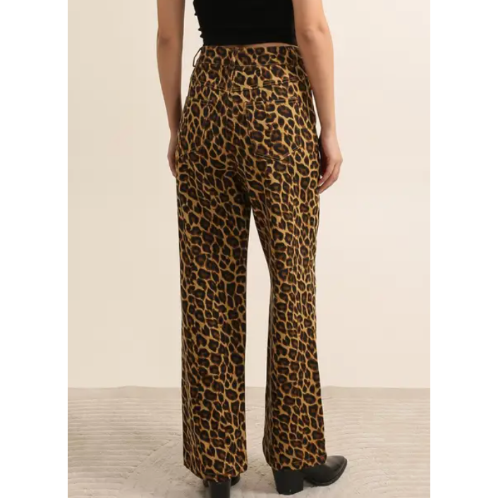 The Kiara Leopard Wide Leg Jeans