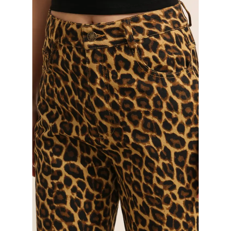 The Kiara Leopard Wide Leg Jeans